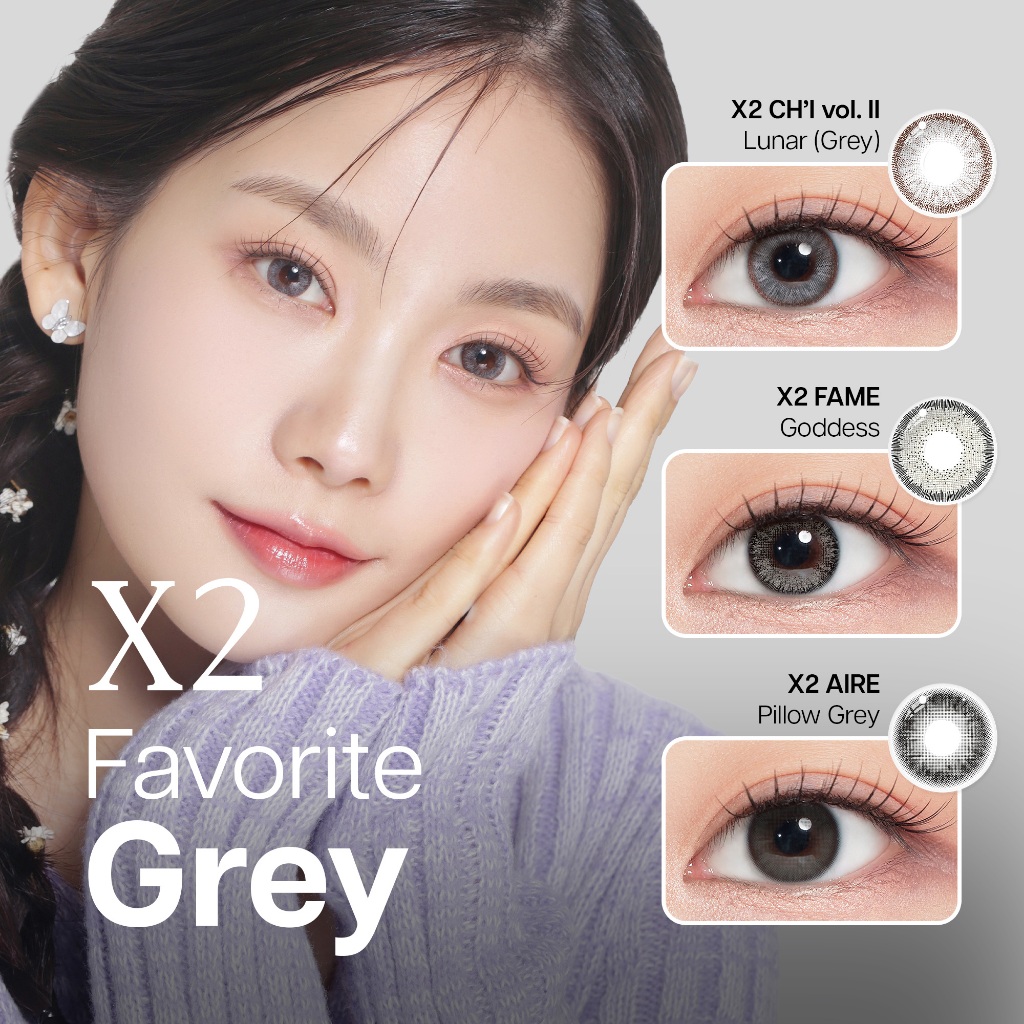 X2 Softlens Grey Series II | Soflens Abu Abu | Soflens Wedding | Soflens Minus