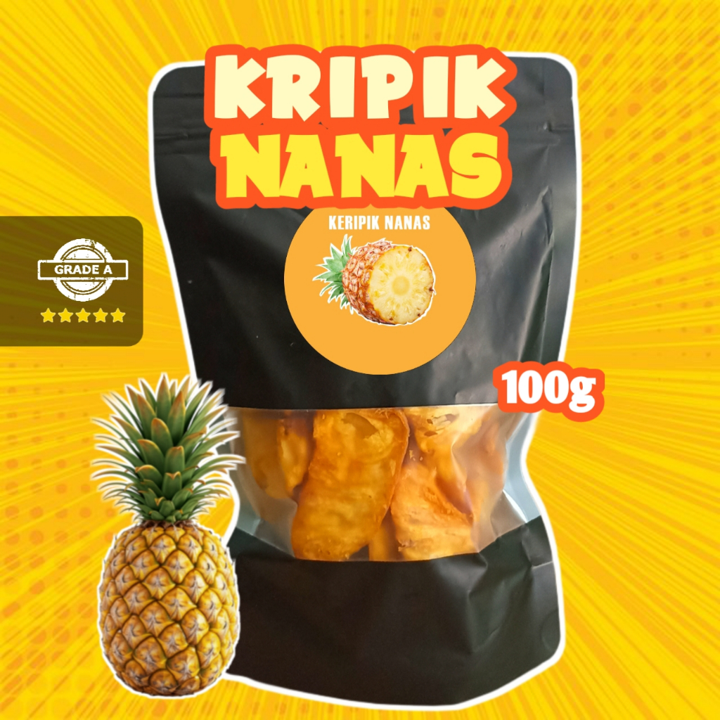 

KERIPIK BUAH NANAS 100 GRAM GRADE A SNACK KUALITAS PREMIUM CEMILAN BUAH MANGGA SALAK NANGKA