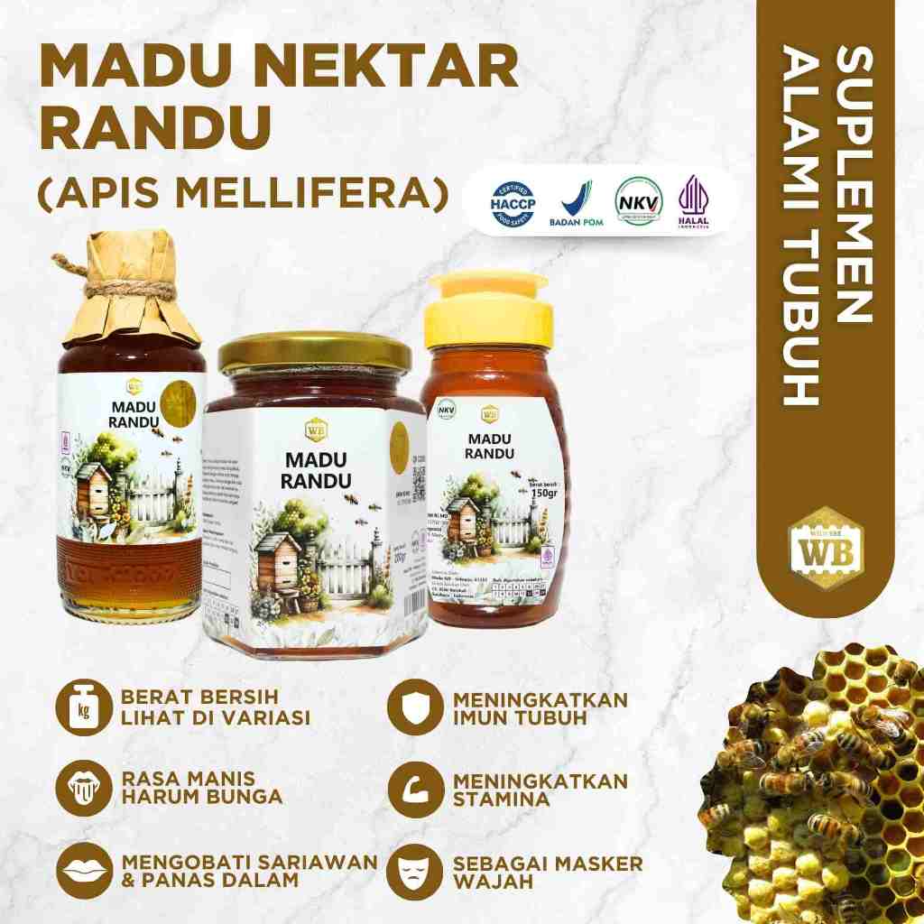 

WB Wild Bee - Madu Randu / Lebah Apis Melifera - Wild Bee - kemasan try kit - Beli 10 Gratis 1