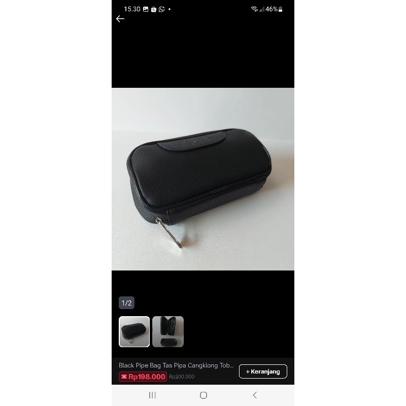 Black Pipe Bag Tas Pipa Cangklong