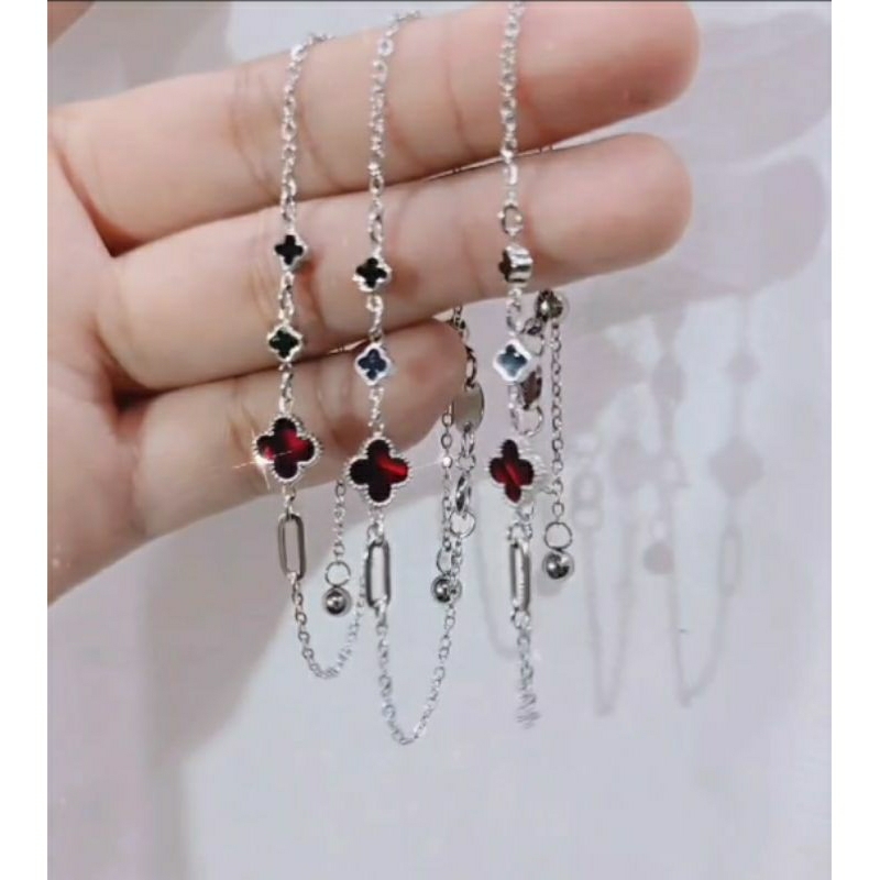 gelang titanium maron serut/ pengait donat /mirip emas asli /gelang kekinian / gelang terbaru