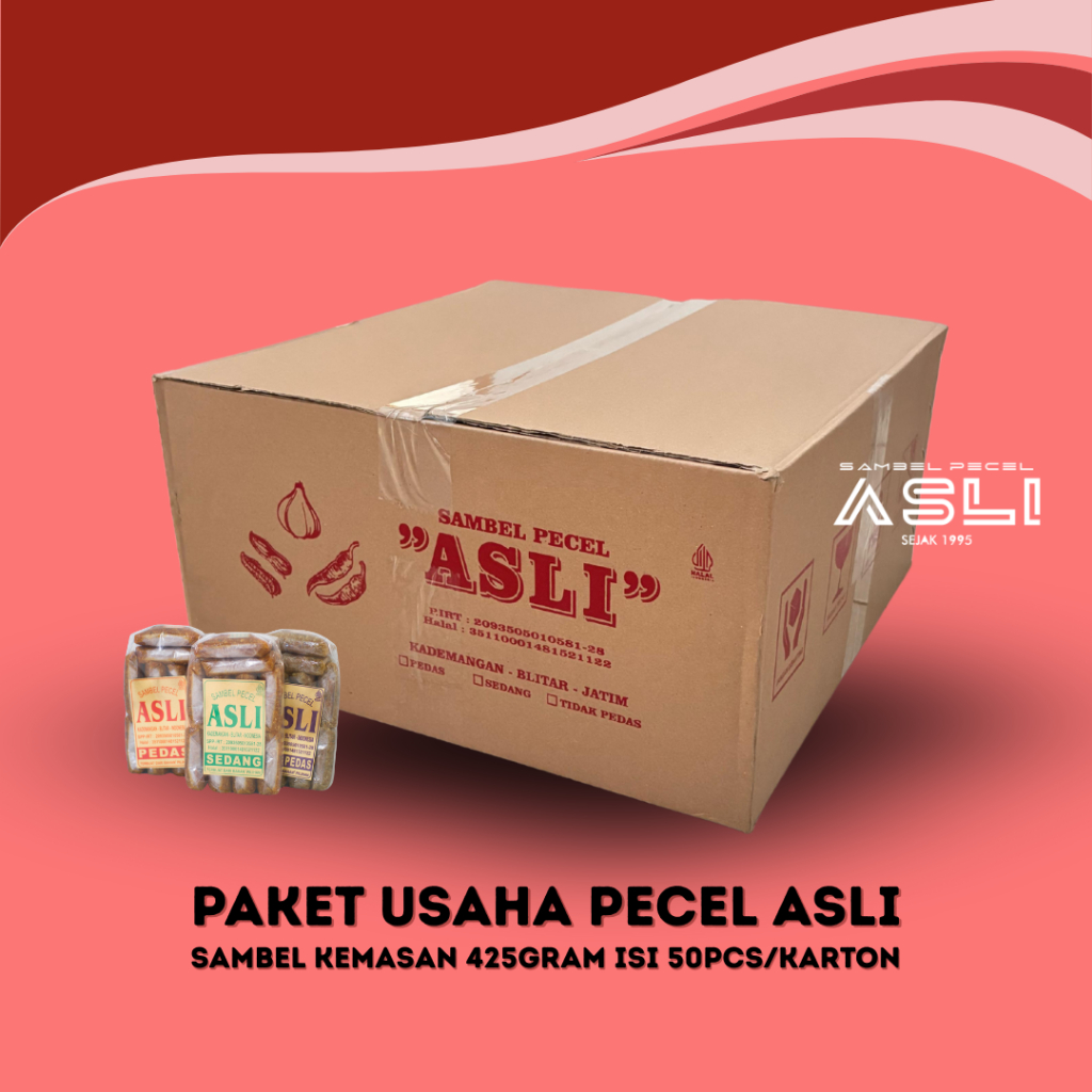 

Paket Usaha Pecel Asli Karton Isi 50 Sambel