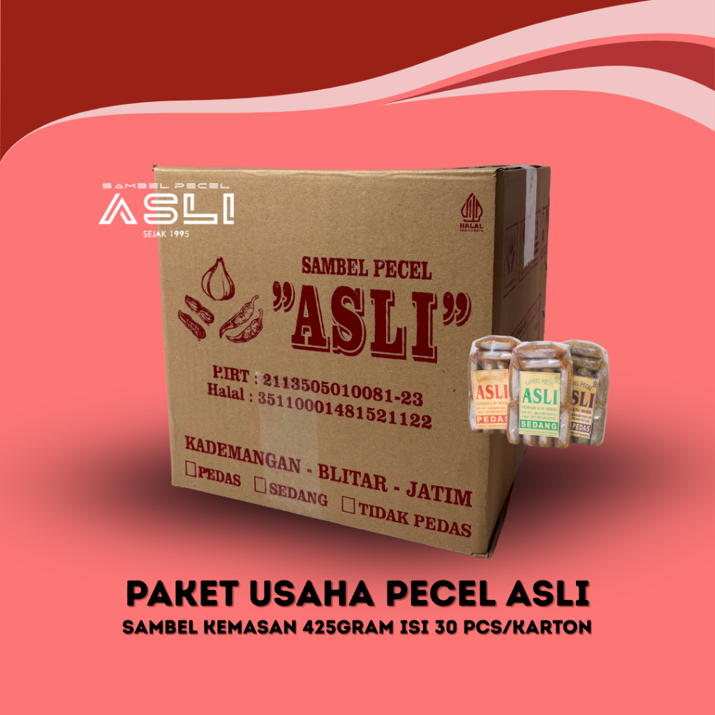 

Paket Usaha Pecel Asli Karton Isi 30 Sambel