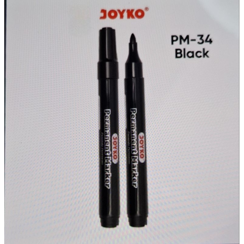 

Permanent Marker Spidol Permanen Round Tip Joyko PM-34 ( 1 Pcs )