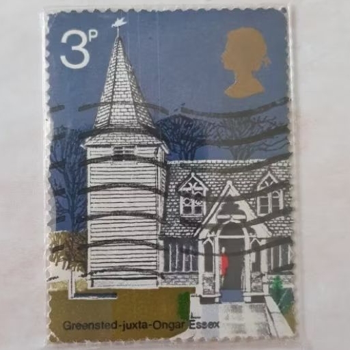 

Perangko Inggris Britania Raya & Irlandia Utara British Architecture, Village Churches (St. Andrew's, Greensted-Juxta-Ongar, Essex) Tahun 1972