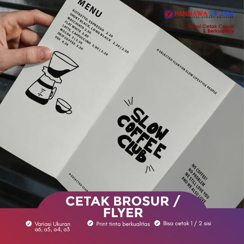

Promo Cetak brosur A5 A4 A6 DL 1 SISI 2 SISI 1 Rim Full Color