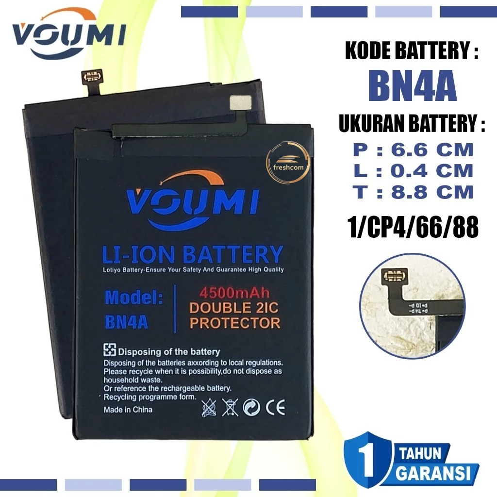 Baterai Original VOUMI Xiaomi Redmi Note 7 / Note 7 Pro BN-4A BN4A BN 4A