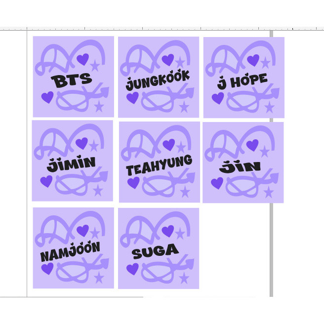 

CETAK STIKER CUSTOM KPOP DESAIN SUKA-SUKA 7 X 7 CM