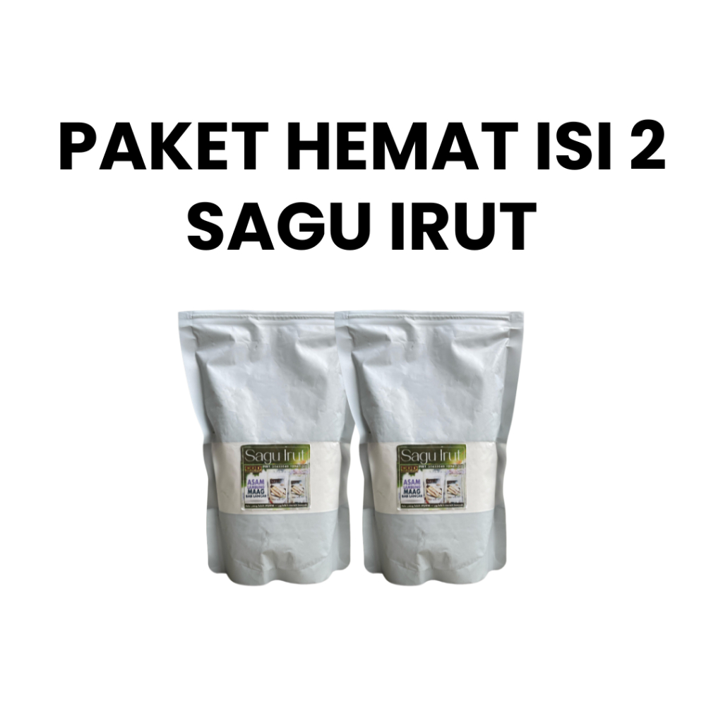 

Paket Hemat Isi 2 Sagu Irut Tepung Irut Pati Garut Umbi Angkrik Organik Bebas Gluten 500 Gram