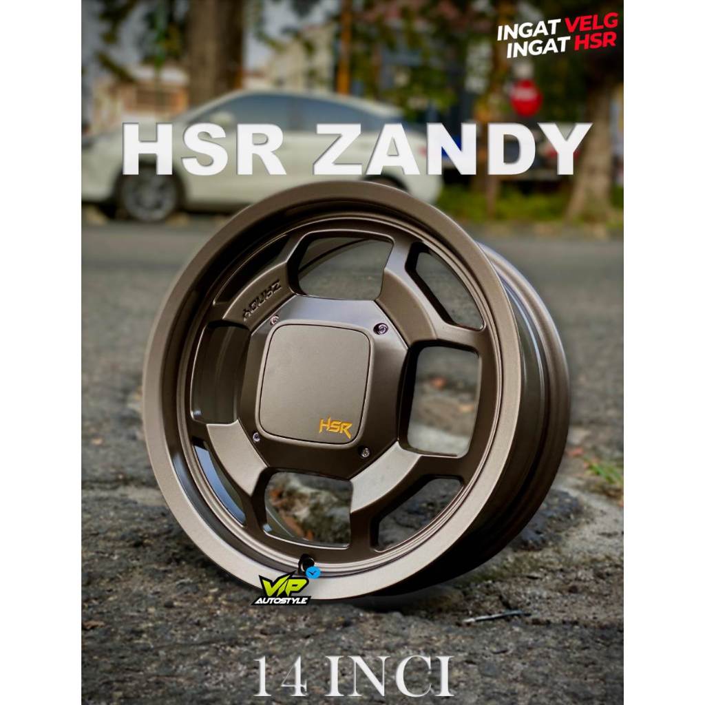 VELG 14 INCI MOBIL WULING AIR EV, JAZZ, AGYA, AYLA, CALYA SIGRA" HSR ZANDY RING 14 4X100 BRONZE