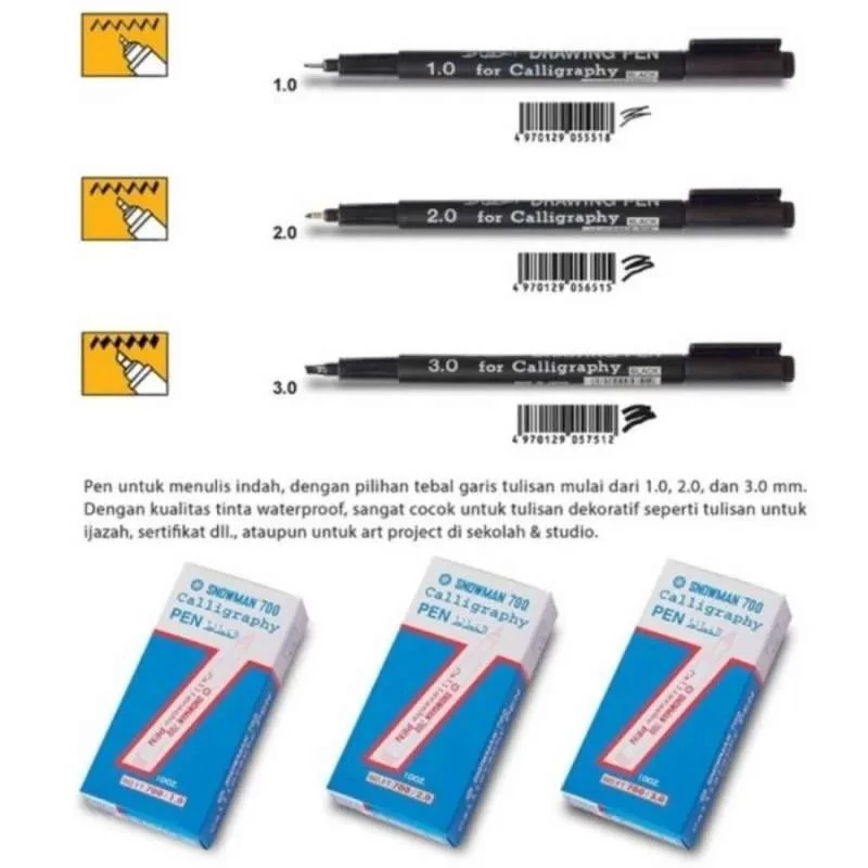 

[ 1 PCS ] PEN SNOWMAN CALLIGRAPHY / PEN KALIGRAFI SNOWMAN