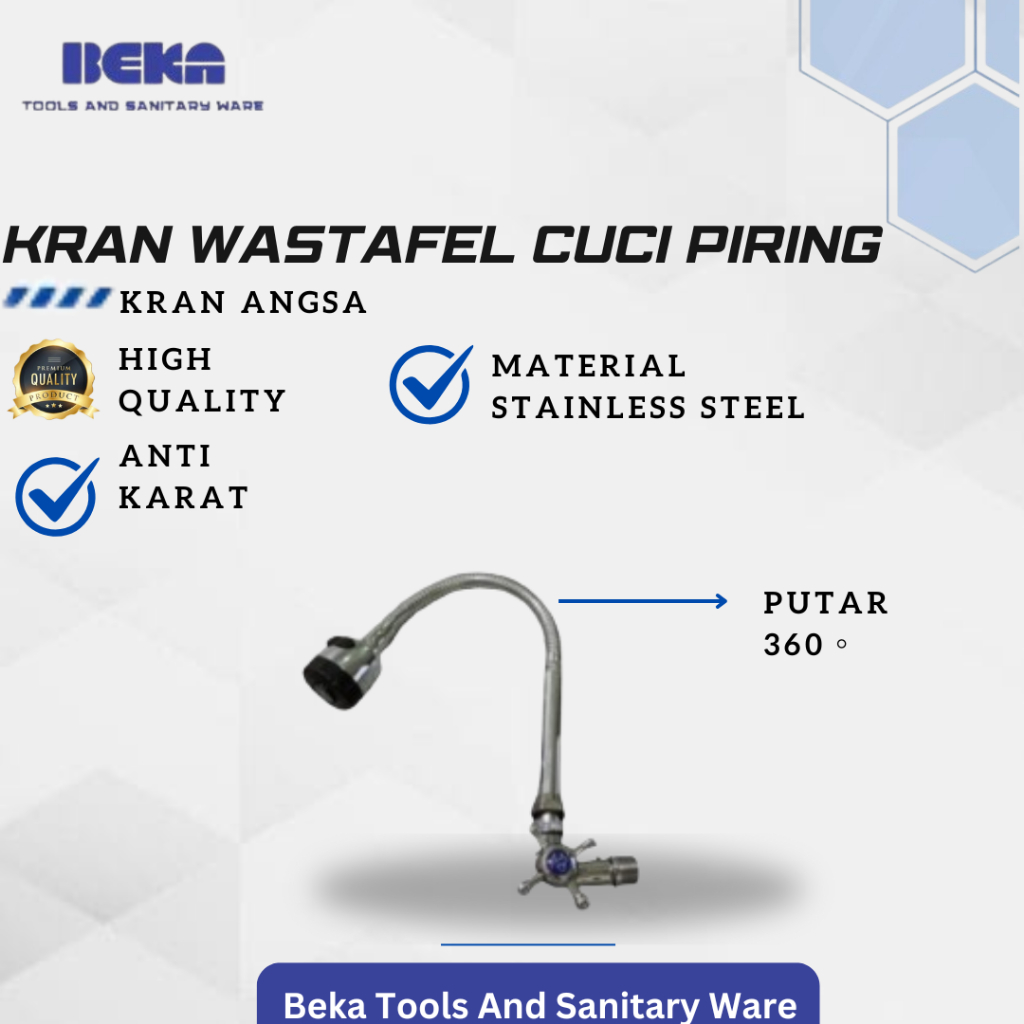 Kran Wastafel Cuci Piring model Flexible Besar