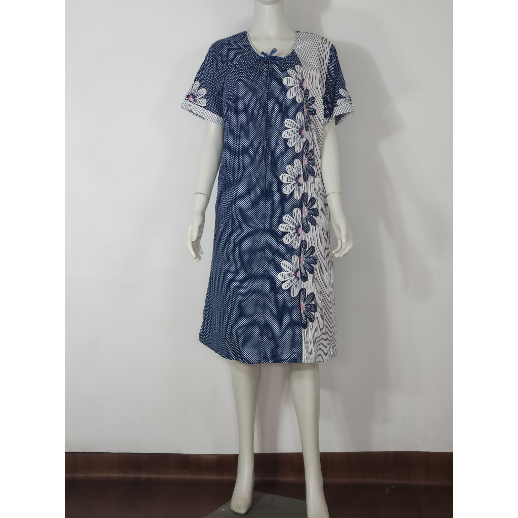 Daster Bordir Kombinasi Katun Jepang [ Baju Tidur Khas Malang] [ Baju Tidur Wanita] [Dress Busui]