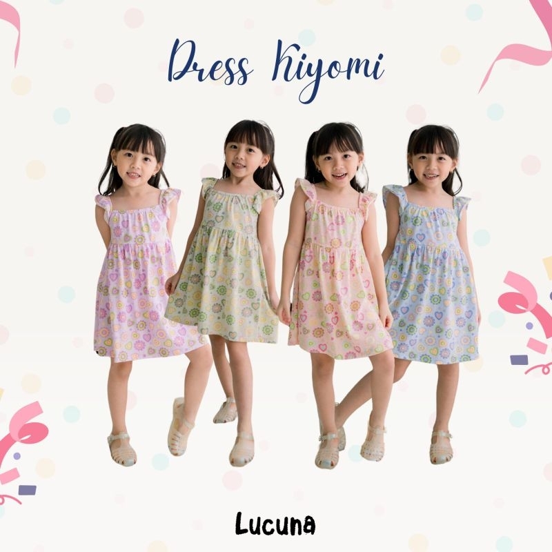 Fashion anak dress kiyomi umur 1-5 tahun | By Lucuna