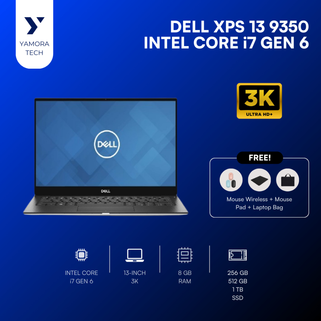 Dell XPS 13 9350 Core i7 Gen 6 Display 3K