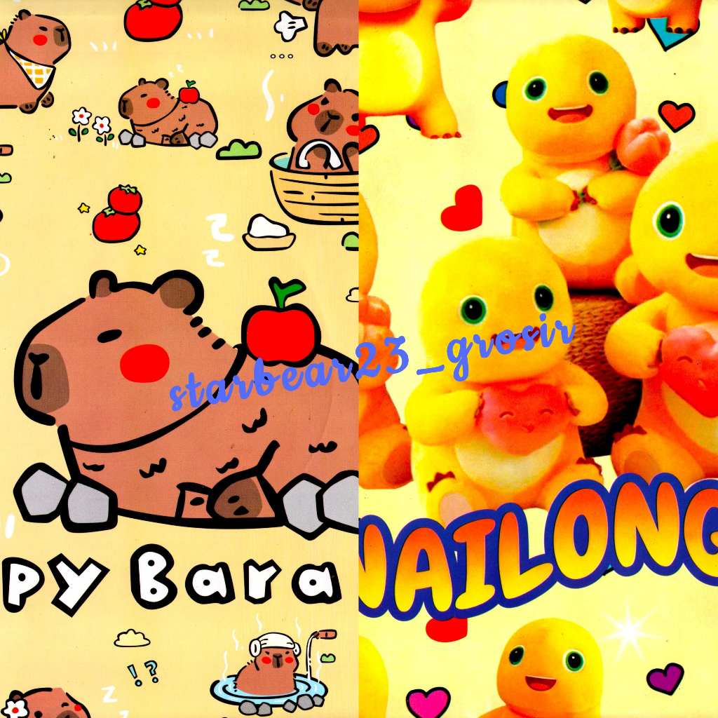 

KERTAS KADO GLOSSY NAILONG DAN CAPYBARA