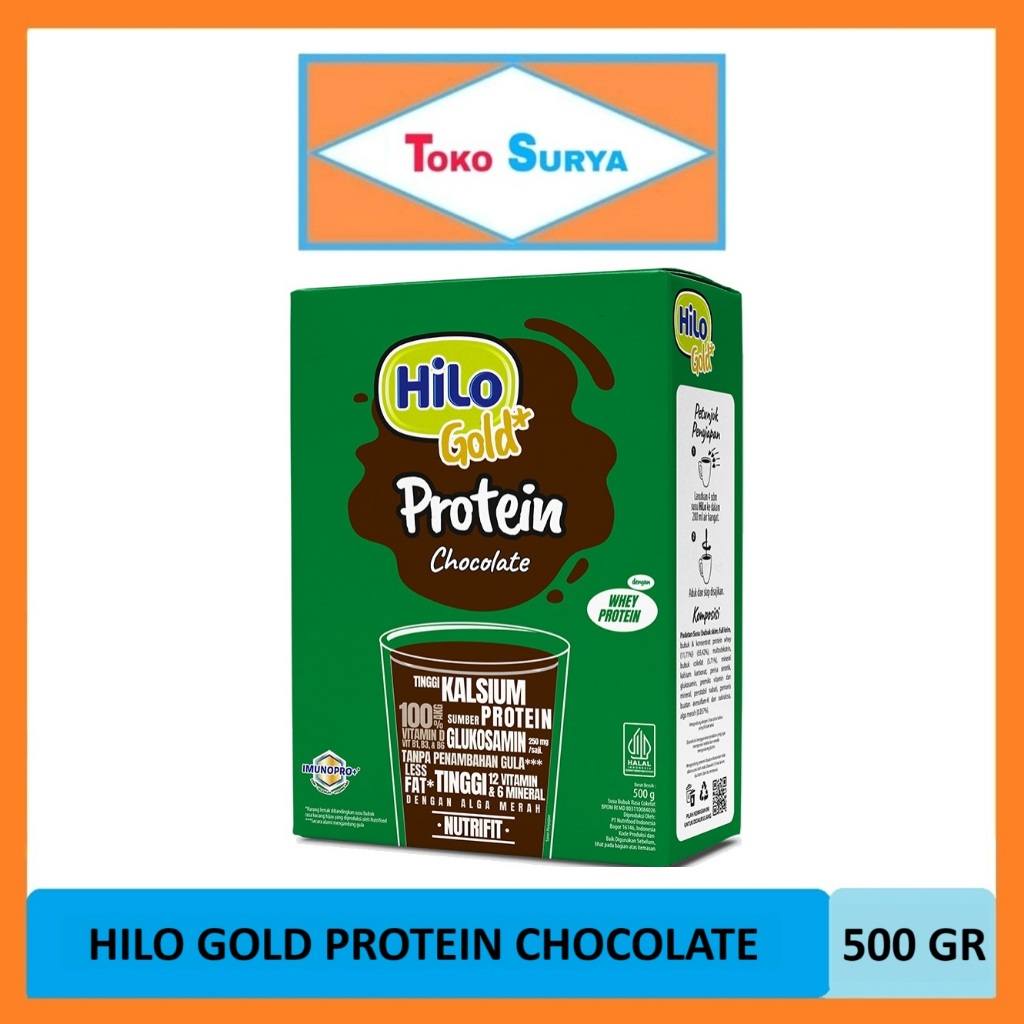 

Hilo Gold Protein Chocolate Susu Bubuk Tinggi Kalsium & Rendah Lemak Rasa Cokelat 500 Gr
