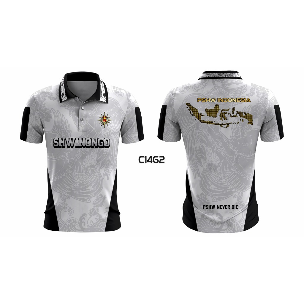 KAOS JERSEY KERAH POLO PSHW INDONESIA FULL PRINTING KUALITAS PREMIUM