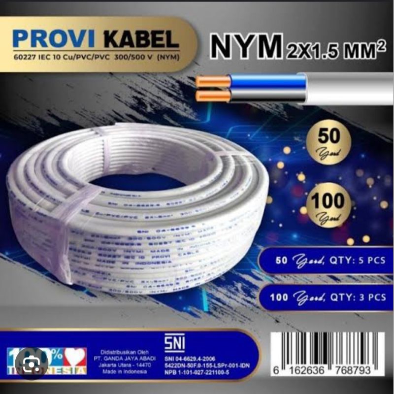 Kabel 2x1,5 NYM Provi 50Y