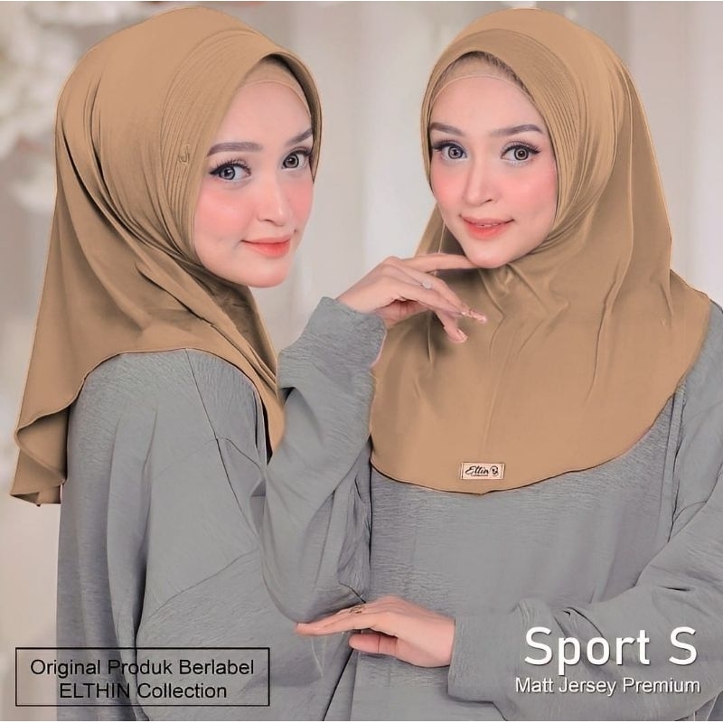 Hijab Eltin Sport Size S / Hijab wanita instan / Kerudung Wanita Sport