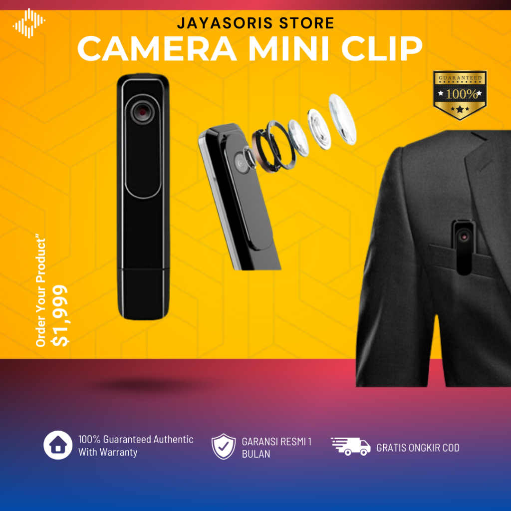 Kamera Tersembunyi Mini Tanpa Kabel CCTV Mini Tanpa Wifi Spy Cam Spycam Hidden Camera Pengintai HD K