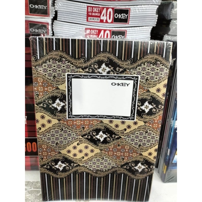 

1 Pack 10 Buku Tulis Boxi Campus Okey 40 Lembar Motif Batik Campur