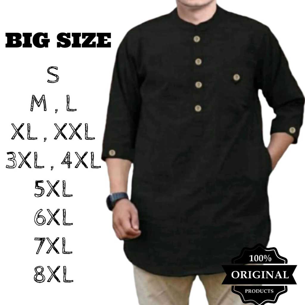 BAJU KOKO KURTA DEWASA BAJU KOKO PRIA SIZE M L XL XXL 3XL 4XL - 8XL