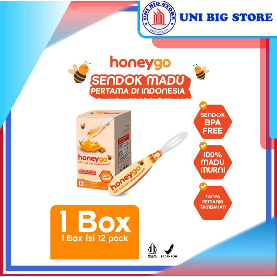 

Honey Go Honeygo Sendok Madu Box 10 gr x 12 pcs