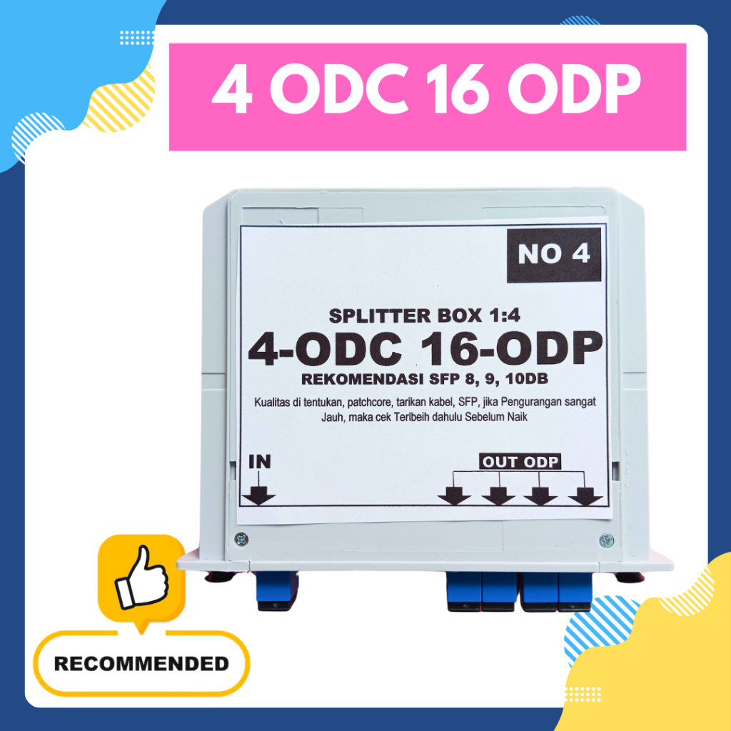 Splitter BOX 1:4 SISTEM 4 ODC 16 ODP INPUT BIASA