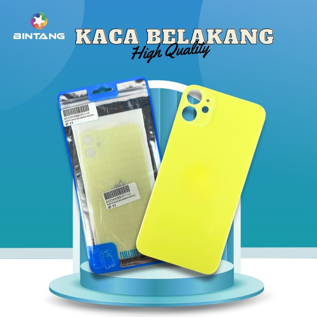 BACK COVER/BACK DOOR/BACK GLASS/BACK HOUSING/PENUTUP BELAKANG KUNING IPHONE 11
