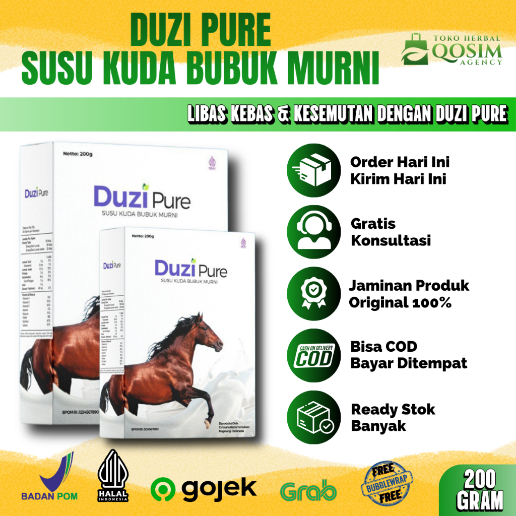 

Susu Kuda Liar Duzi Pure Murni Atasi Nyeri Sendi Asam Urat Kebas & Kesemutan