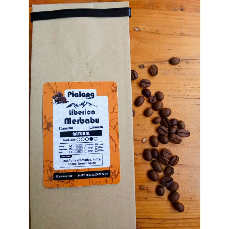 

Kopi Liberica Merbabu proses Natural, Grade 1