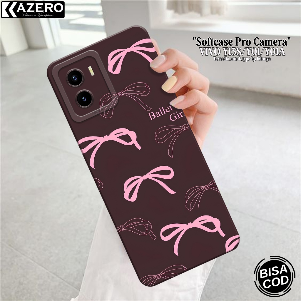 Case Hp Vivo Y15S/Y01 Terbaru - Case Aesthetic - Soft Macaron Pro Camera - Softcase Vivo Y15S/Y01 Te