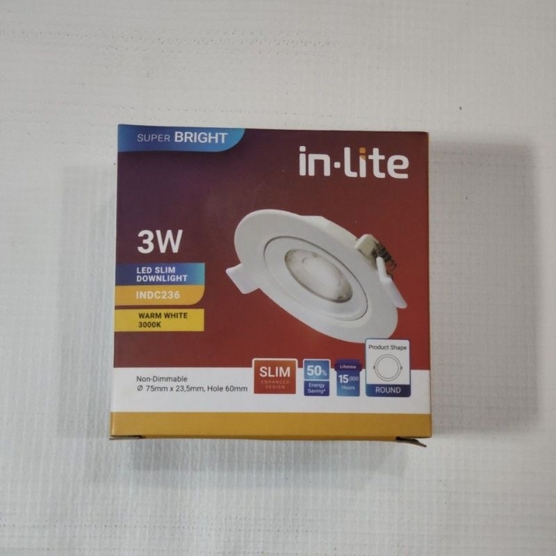 Lampu SLIM DOWNLIGHT in-Lite 3 Watt