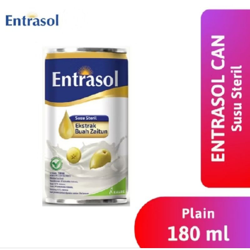 

ENTRASOL Can Susu Steril Plain Ekstra Buah Zaitun 180ml