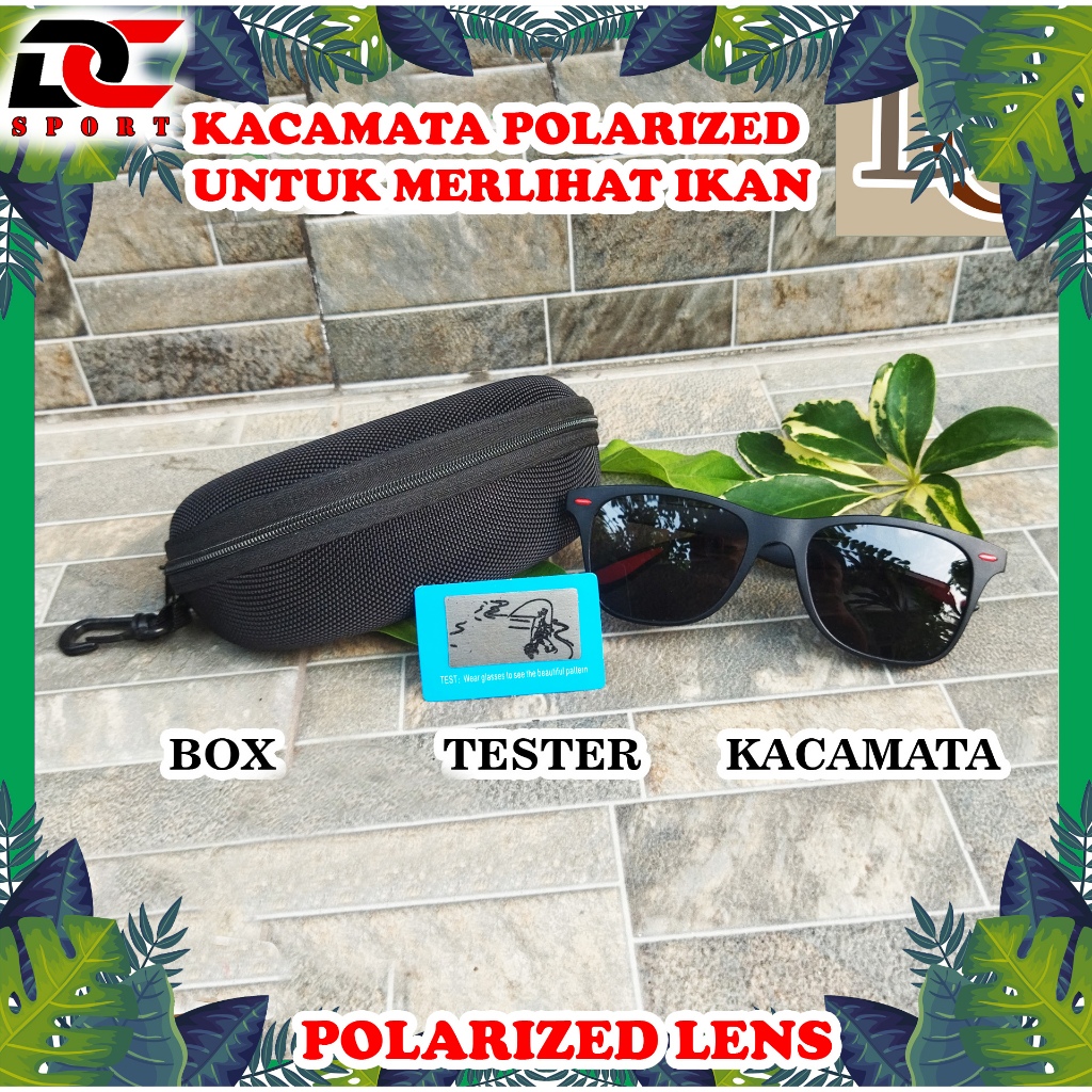 kacamata polarized untuk melihat ikan di dalam air model hitam / kacamata mancing / kacamata tembus 