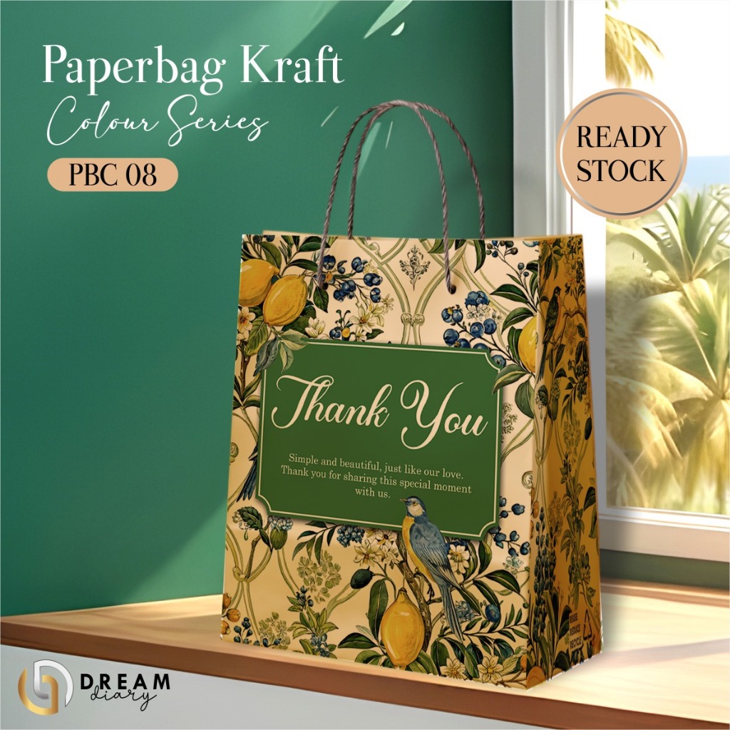 

PAPER BAG AESTHETIC – TAS SOUVENIR PERNIKAHAN / HAMPERS – PAPERBAG PBC 08 – READY STOCK ECER