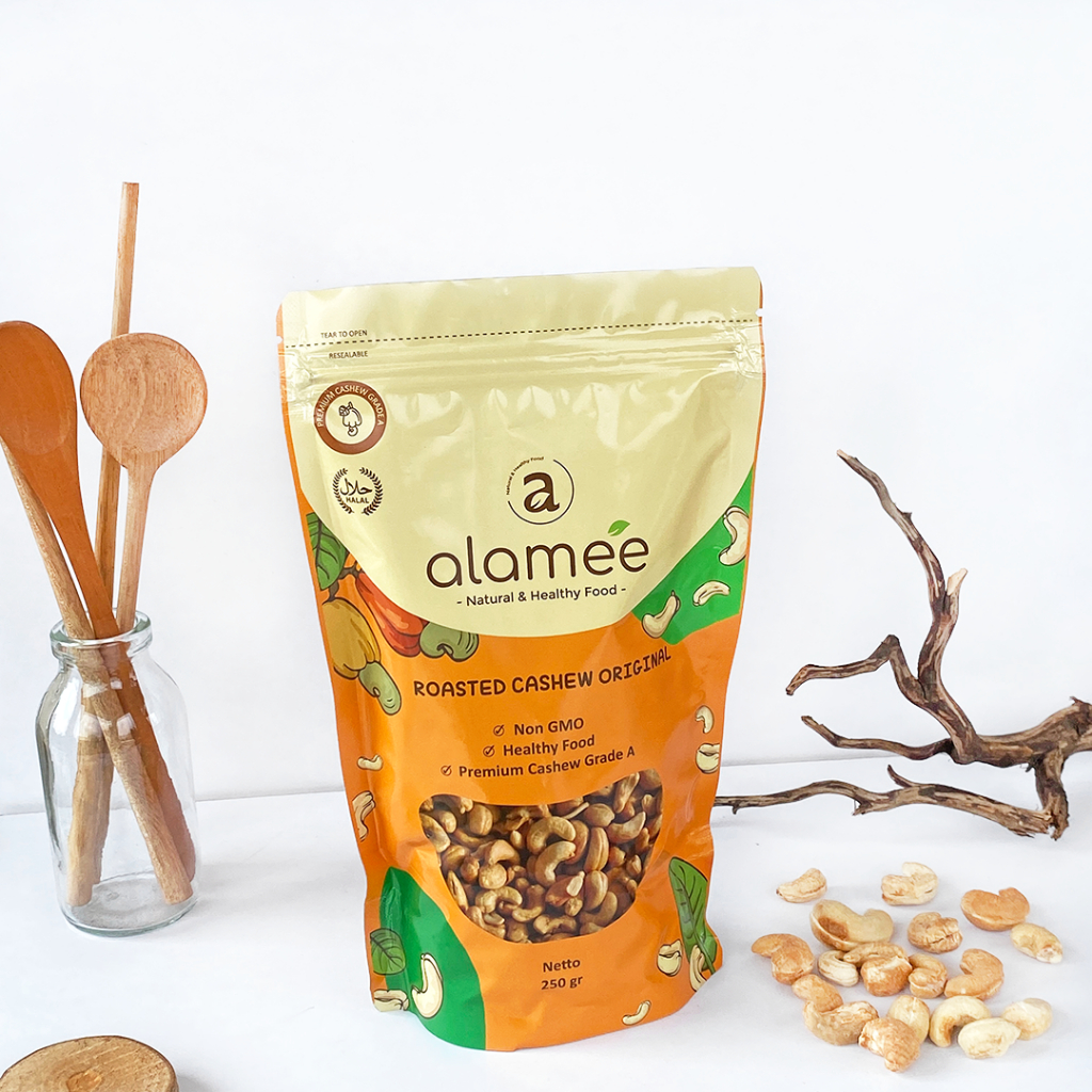 

ALAMEE Kacang Mente Panggang Mede Mete Roasted Cashew Premium Grade A Oven Matang 250 gram