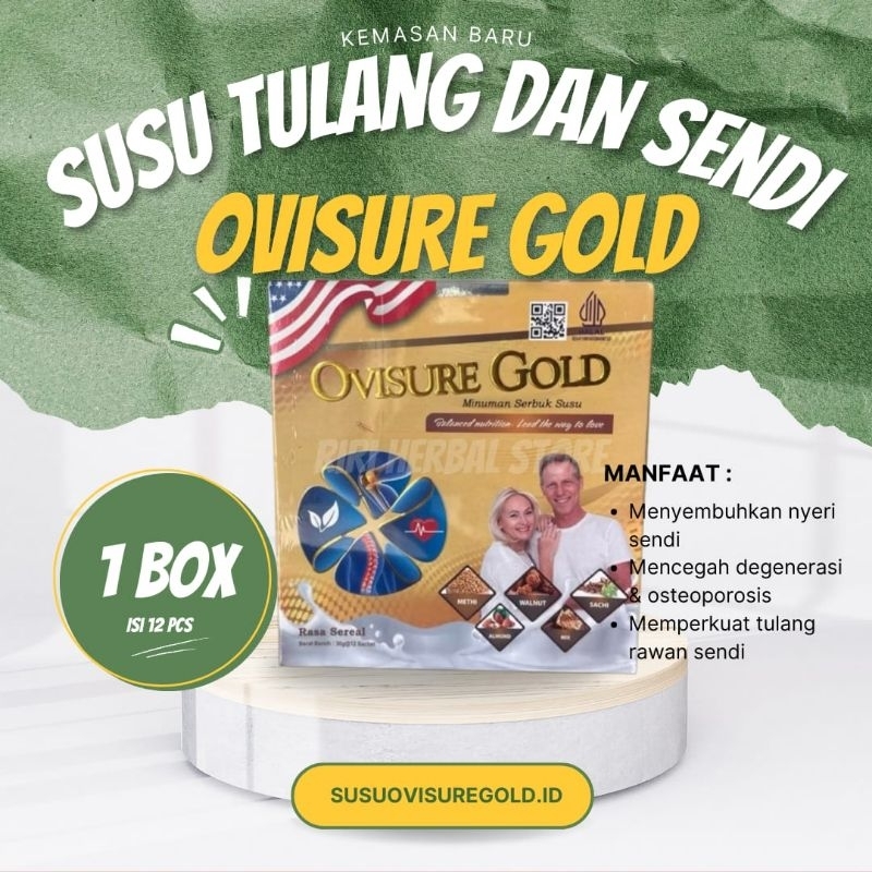 

SUSU TULANG OVISURE GOLD ORIGINAL, VITAMIN TULANG DAN NYERI SENDI TERBAIK