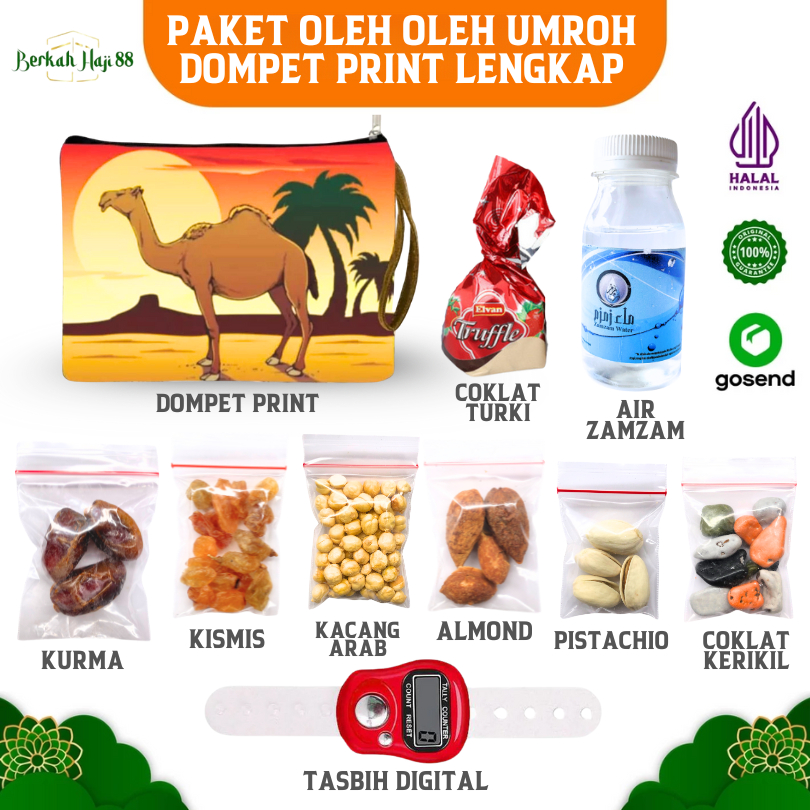 

Oleh Oleh Umroh dan Haji Grosir Paket Souvenir Dompet Gift Hampers Lengkap isi 10 Varian
