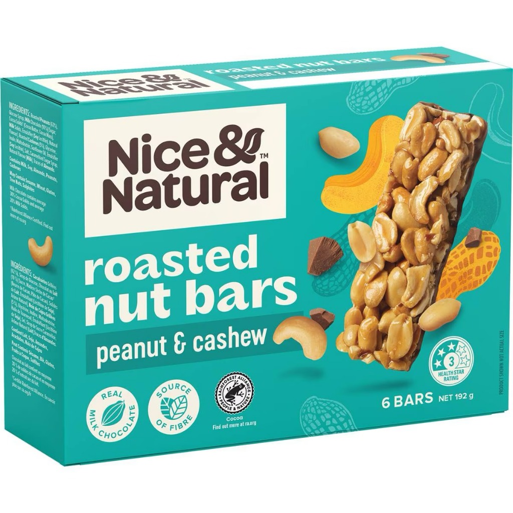 

Nice & Natural Roasted Nut Bars isi 6Bars 192g
