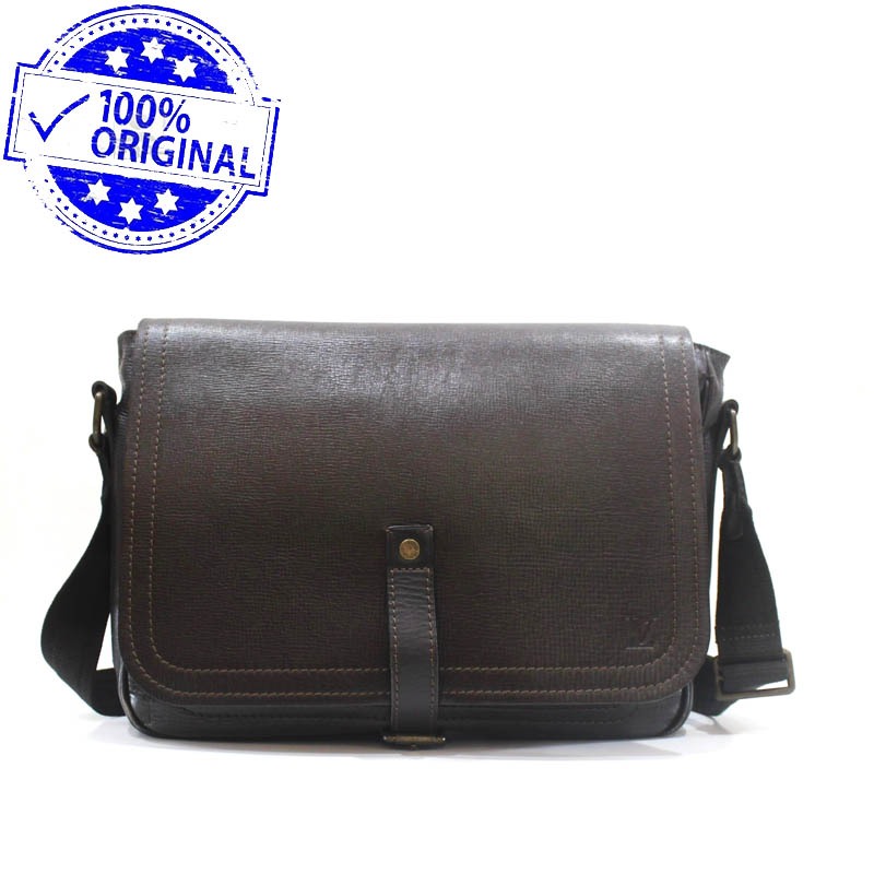 Preloved Louis Vuitton LV Utah Omaha Dark Brown Men Messenger Bag
