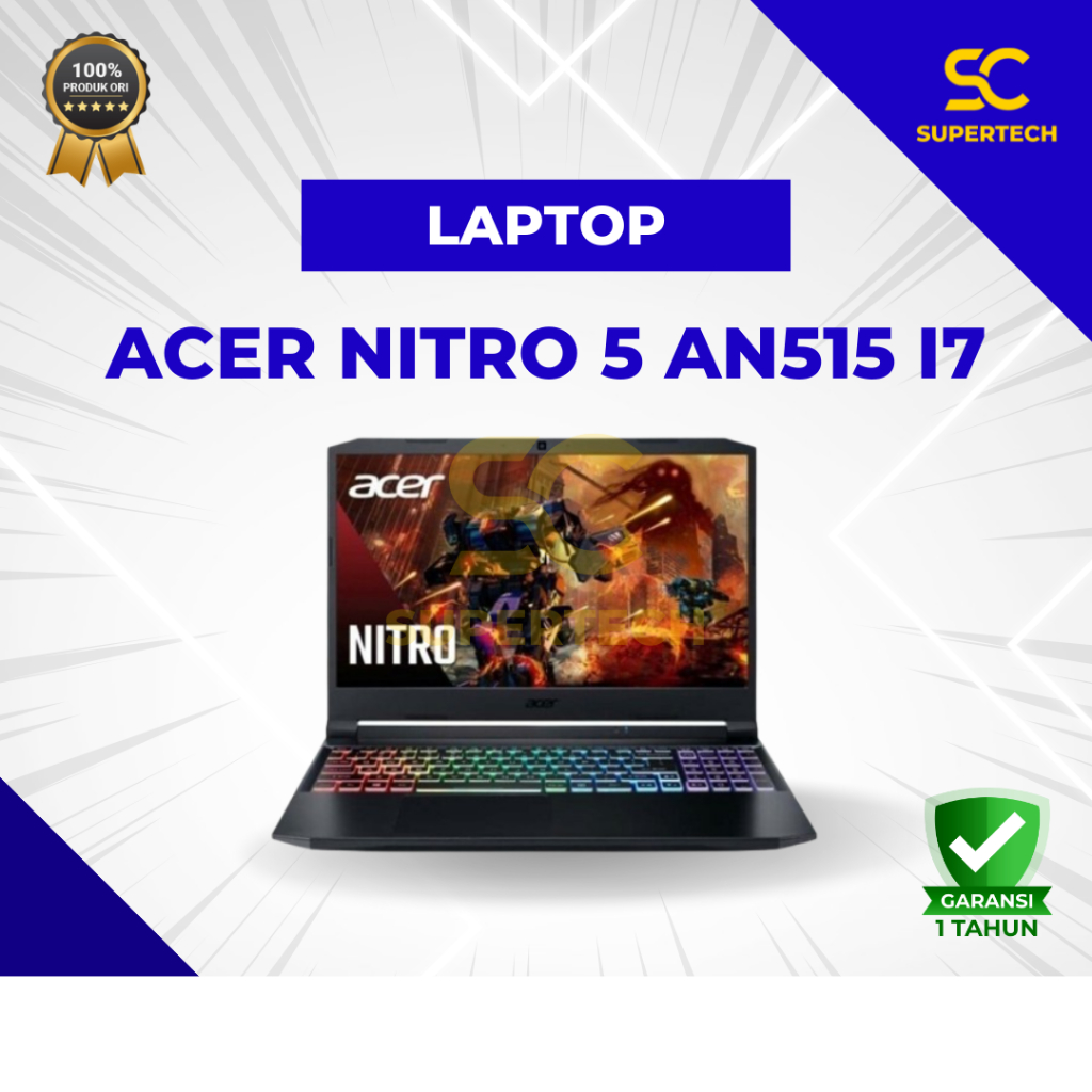 ACER NITRO 5 AN515 I7-11800H 16GB 512SSD RTX3060 W11+OHS 15.6FHD