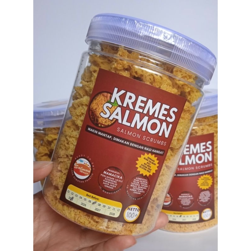 

KREMES IKAN SALMON 100g / kremesansalmon / kremesanikan / kremesan Mpasi / cemilanSehatAnak / anak GTM / kremesan non msg
