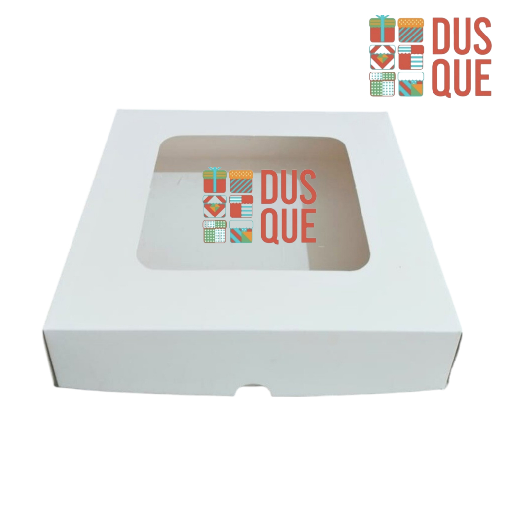 

Dus Kotak Kue Ivory Polos 22x22x5 cm Putih Polos Ivory Box Brownies, Pizza, Pie 22 x 22 x 5 Premium Jendela (10 Pcs)