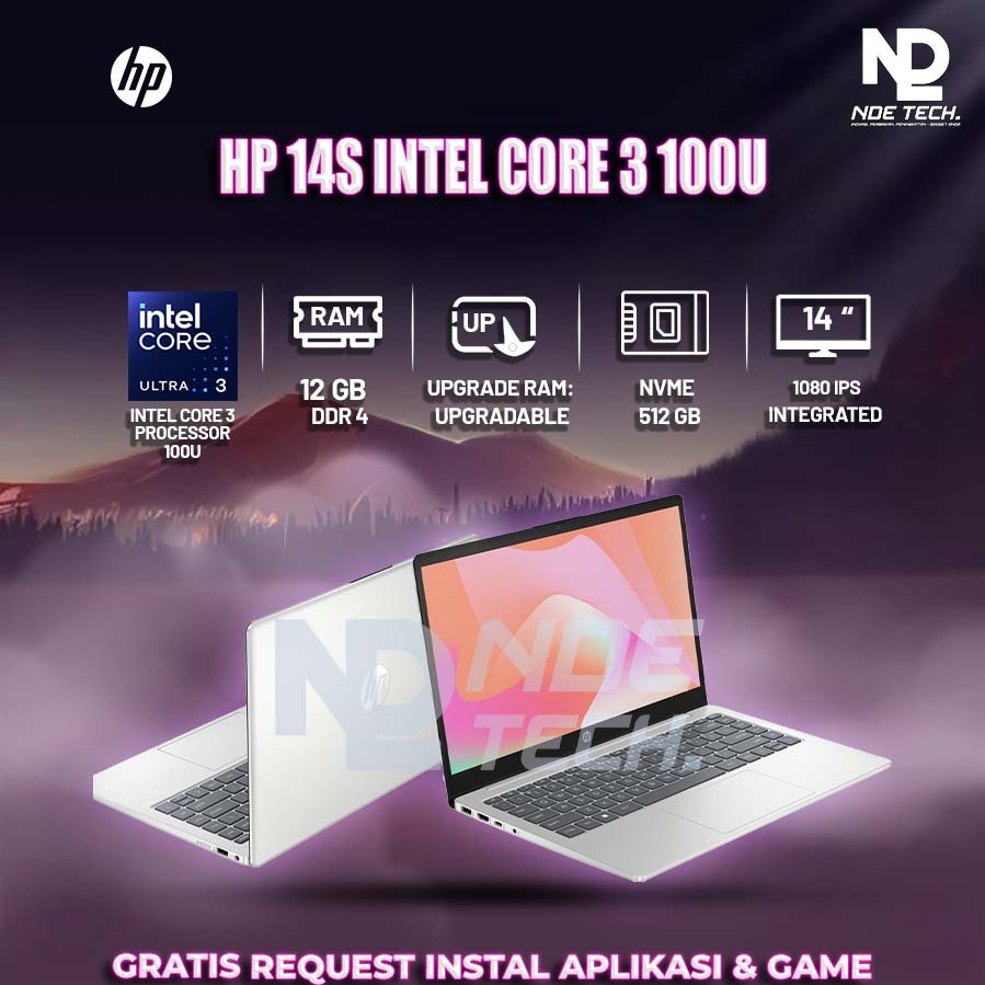 HP 14S INTEL CORE i3 100U