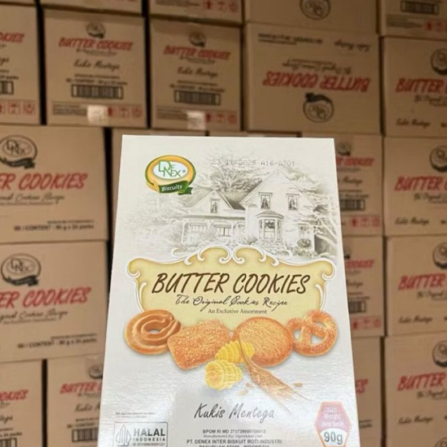 

DENEX BUTTER COOKIES 90 GRAM 1 DUS ISI 24PCS