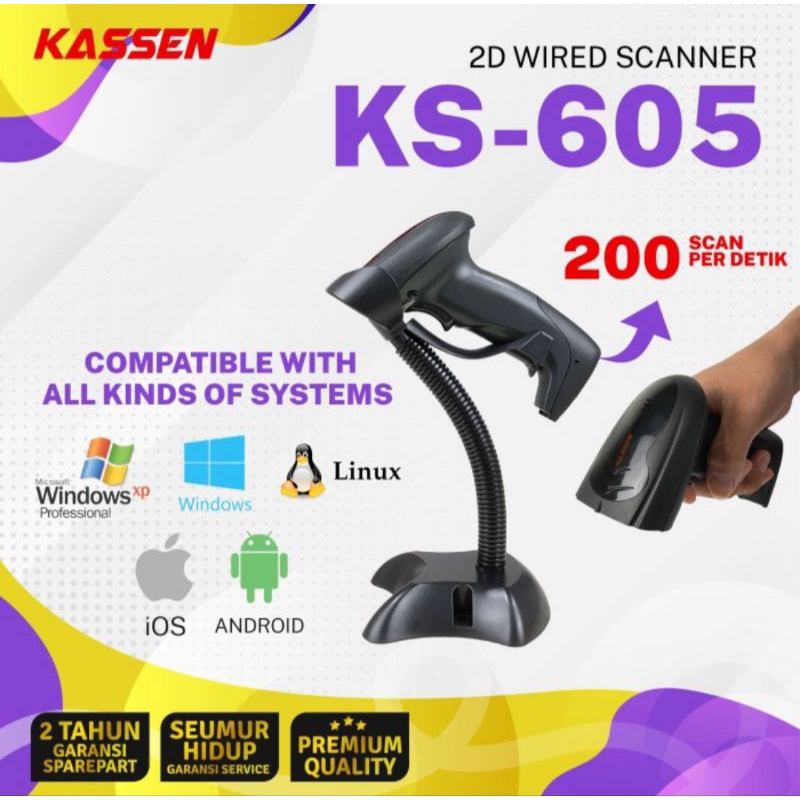 SCANNER BARCODE KS-605 2D KASSEN