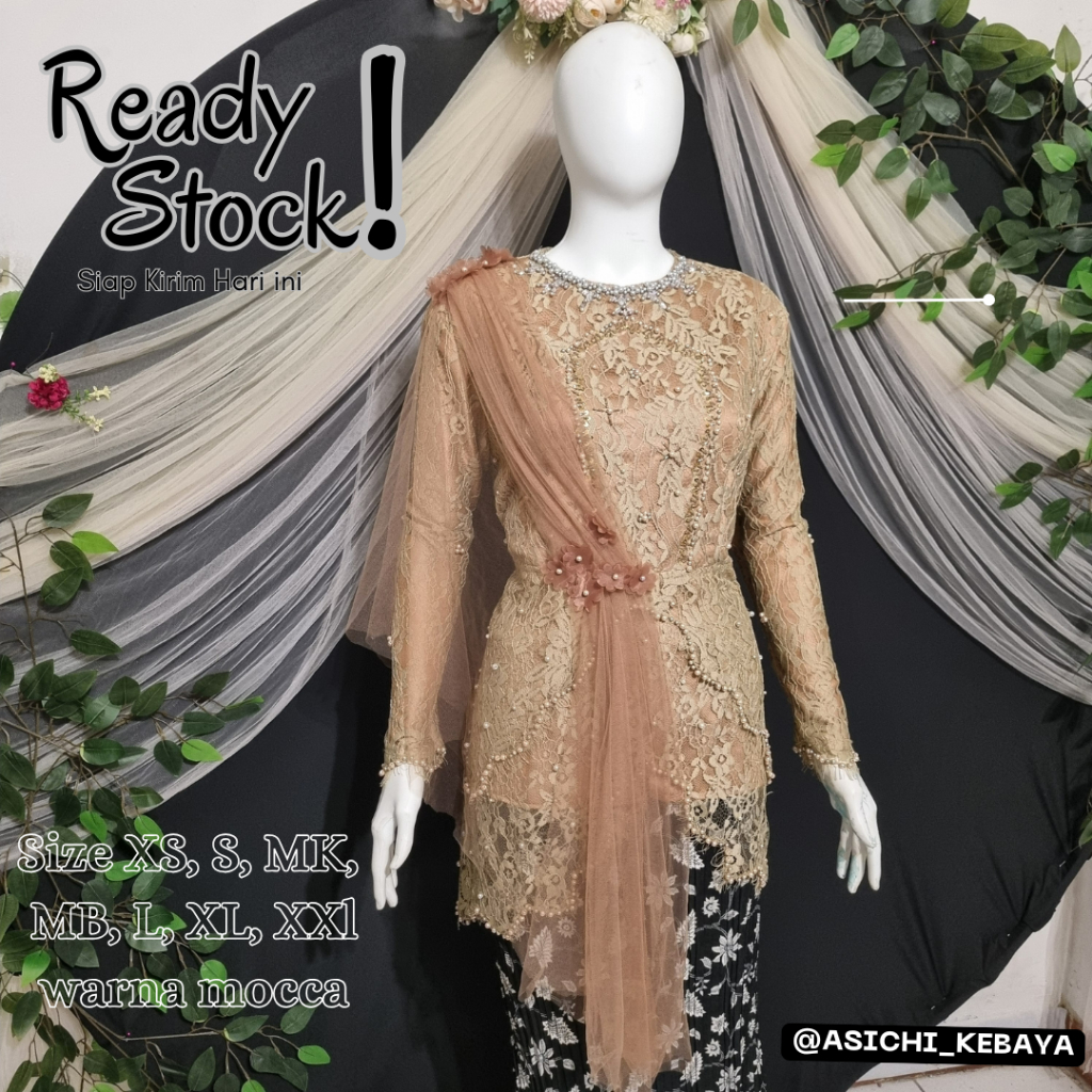 kebaya wisuda brokat / kebaya brokat payet / kebaya pesta / kebaya lamaran / kebaya kondangan hijau 
