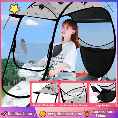 Payung Motor Kanopi Pelindung Hujan Dan Panas Matahari - Kanopi Motor - Tenda Motor2 In 1